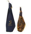 Presunto de Bolota 100% Ibérico (Presunto inteiro com osso) 6,8-8,2 kg com Suporte de Presunto + Conjunto de Facas de Jamón | PORTES GRÁTIS!
